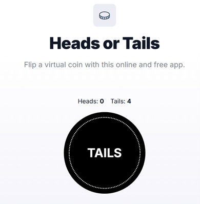 Appsorteos flip a coin